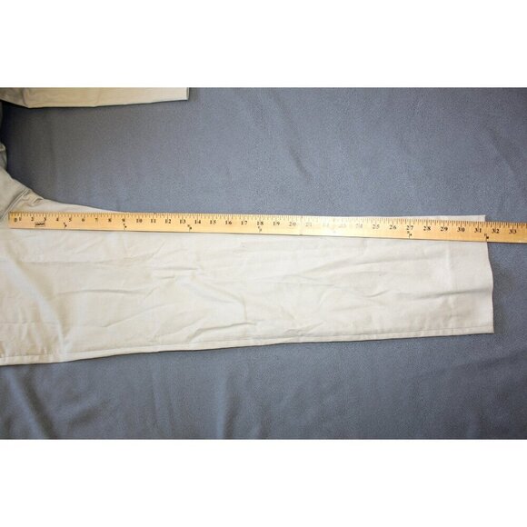 Vince Griffith Chino Men's Pant Slim Fit Twill Flat Front British Khaki Size 32 - Picture 5 of 10